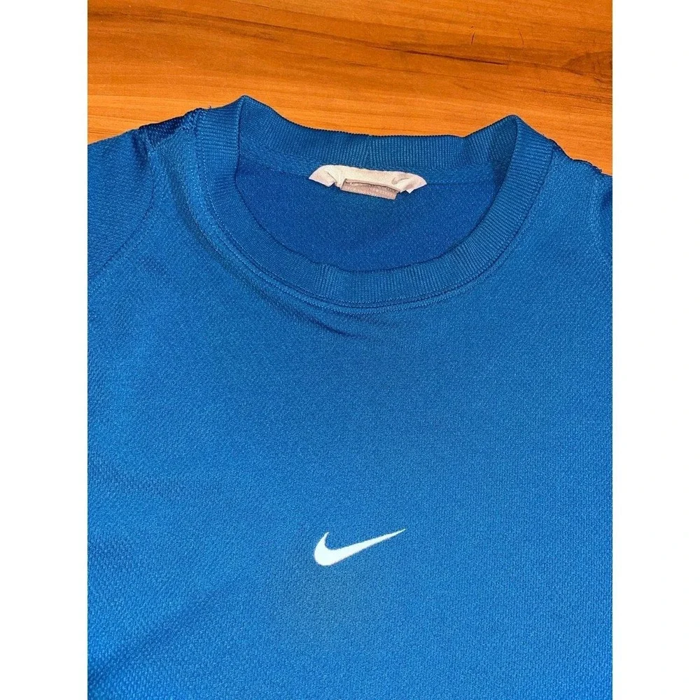 Mens Vintage Nike Center Swoosh Performance Training Active Top Shirt